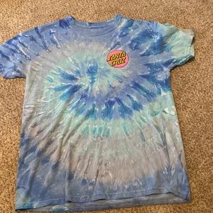 Women’s tie dyed shirt sleeve t-shirt